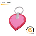 Promotion Gift Heart Shaped Leather Keychain with Custom Logo